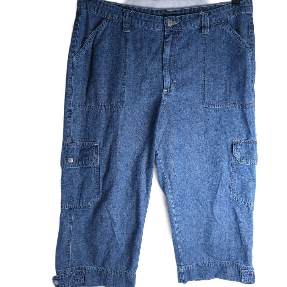 Riders Shorts Mens Size 16 Denim Jeans Cargo Casual Bermuda